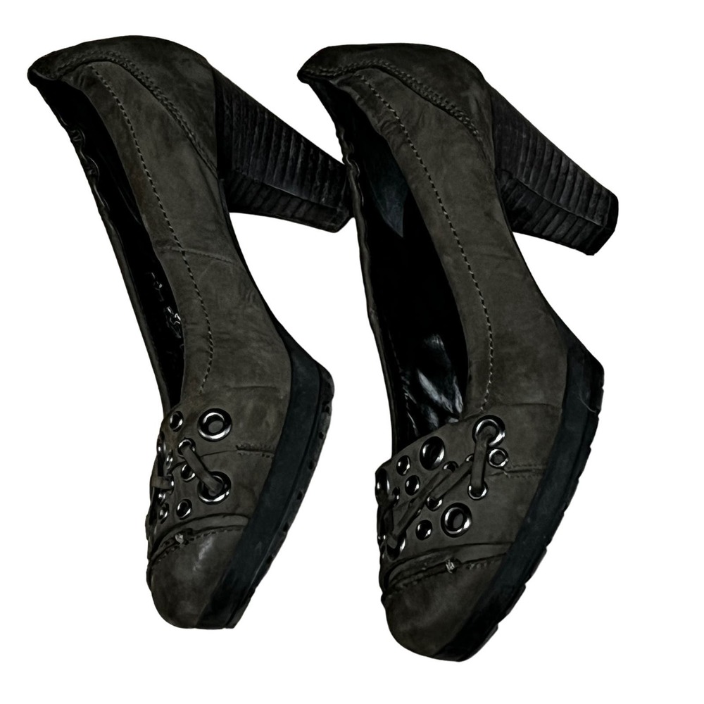 Hogl Gray Rivet Pumps - Picture 3 of 7